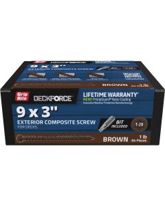 Grip-Rite DeckForce 3 In. Composite Acacia Deck Screw (1 Lb.)