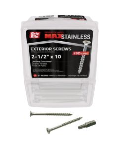 Grip-Rite Max 2-1/2 In. T17 ST25 305 Stainless Steel Deck Screw (1 Lb.)