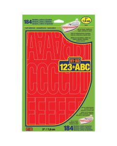 Hy-Ko 3 In. Red Vinyl Letters, Numbers & Symbols (184 Count)