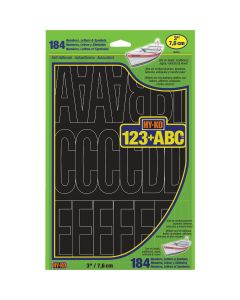 Hy-Ko 3 In. Black Vinyl Letters, Numbers & Symbols (184 Count)