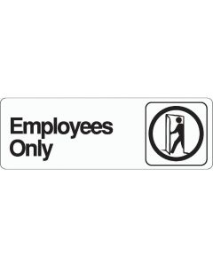 Hy-Ko Deco Series Plastic Sign, Employees Only