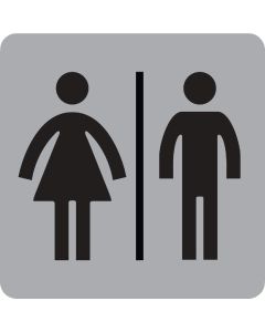 Hy-Ko 4 In. x 4 In. Restroom Sign