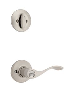 Kwikset Balboa Satin Nickel Deadbolt and Lever Combo with Smartkey