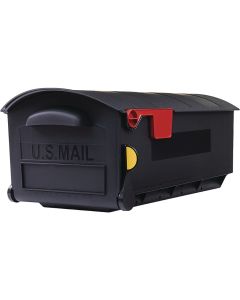 Gibraltar Patriot Black Plastic Large Post Mount Mailbox