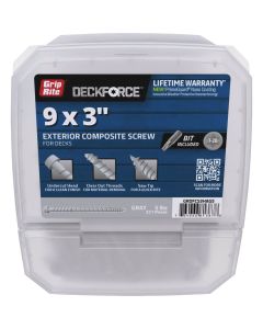 Grip-Rite DeckForce 3 In. Composite Harbor Gray Deck Screw (5 Lb.)