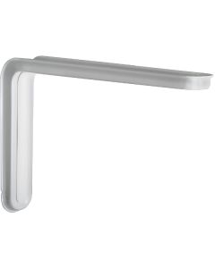 Knape & Vogt Slim-Line 10 In. D. x 6.5 In. H. White Steel L Bracket