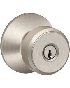 Schlage Bowery Satin Nickel Knob Keyed Entry Door Knob