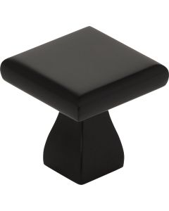 KasaWare 1 In. Diameter Matte Black Flared Foot Square Knob (4-Pack)