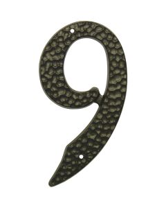 Hy-Ko 3-1/2 In. Black Hammered House Number Nine