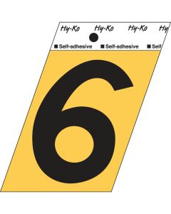 Hy-Ko Aluminum 3-1/2 In. Non-Reflective Adhesive Number Six