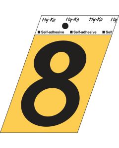 Hy-Ko Aluminum 3-1/2 In. Non-Reflective Adhesive Number Eight