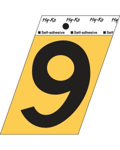 Hy-Ko Aluminum 3-1/2 In. Non-Reflective Adhesive Number Nine