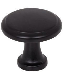 KasaWare 1-3/16 In. Diameter Matte Black Flat Round Knob (4-Pack)