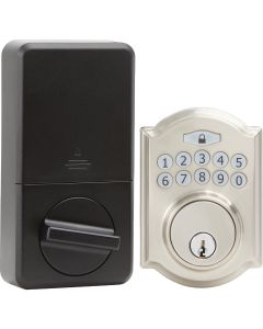 Steel Pro Electronic Deadbolt, Brushed Nickel