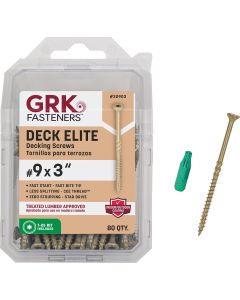 GRK Deck Elite #9 x 3 In. Star Drive Bugle-Head Deck Screws (80 Ct.)