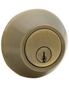 Steel Pro Antique Brass Single Cylinder Deadbolt