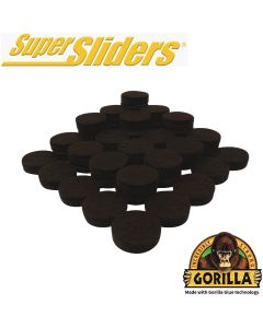 Gorilla Super Sliders 1 In. Brown Felt Pad (48-Piece)