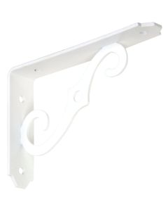 National 152 5 In. D. x 3-1/2 In. H. Antique White Steel Ornamental Shelf Bracket/Plant Hanger