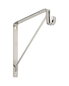 Stanley Home Designs 12-5/8 In. H. x 11 In. D. Shelf & Rod Bracket, Chrome