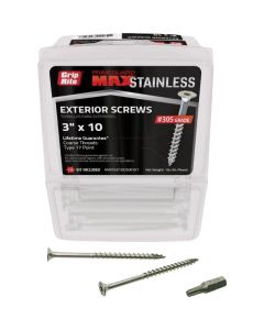 Grip-Rite Max 3 In. T17 ST25 305 Stainless Steel Deck Screw (1 Lb.)