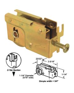 Prime-Line 1-1/4 In. Dia. x 23/32 In. W. x 2-5/16 In. L. Steel Ball Bearing Patio Door Roller with Adjustable Housing Assembly