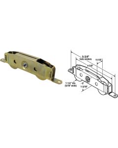 Prime-Line 1-1/4 In. Dia. x 5-5/8 In. L. Tandem Steel Patio Sliding Door Roller with Housing Assembly