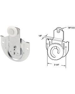 Prime-Line 1/8 In. Offset Adjustable Wheel Front Bypass Door Roller (2-Count)