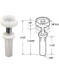 Prime-Line Nylon Base Bifold Door Top Roller Guide (2 Count)