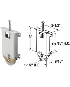 Prime-Line Bypass Plastic Mirror Door Roller with Steel Housing