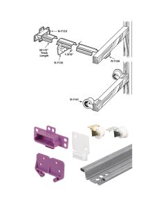 Prime-Line Galvanized Steel 22-1/2" Top or bottom Drawer Track Kit