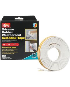 Do it Best 3/8 In. x 17 Ft. White Narrow Weatherseal Tape