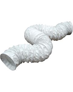 Lambro 4 In. Dia x 8 Ft. L White Vinyl Flexible Ducting