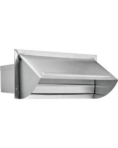 Lambro 3-1/4 In. x 10 In. Mill Finish Aluminum Kitchen Wall Vent Cap