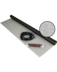 Phifer BetterVue 36 In. x 84 In. Black Fiberglass Screen Kit