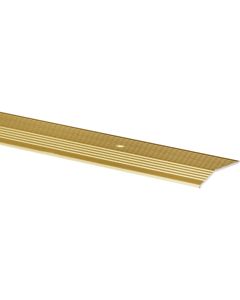 Do it Satin Gold Fluted 2 In. x 6 Ft. Aluminum Carpet Trim Bar, Extra Wide