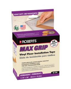 Max Grip 1-7/8 In. W x 50 Ft. L Vinyl Floor Installation Tape