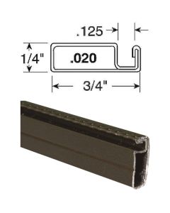 Prime-Line Make-2-Fit 3/4 x 1/4 x 94 Bronze Aluminum Screen Frame