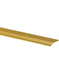 M-D Satin Brass Fluted 2 In. x 6 Ft. Aluminum Carpet Trim Bar, Extra Wide