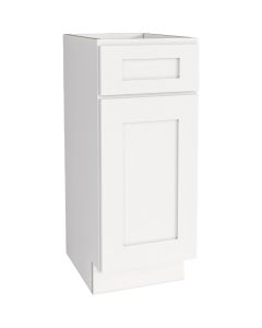 CraftMark Plymouth Shaker 12 In. W x 24 In. D x 34.5 In. H Ready to Assemble White Base Kitchen Cabinet