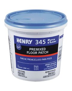 Henry 345 Premixed Patch n'LEVEL Floor Patch & Smoothing Compound, Gray, 1 Qt.