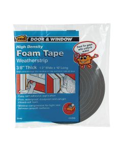 M-D 1/2" W x 3/8" T x 10' L Gray Foam Weatherstrip Tape