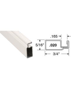 Prime-Line Make-2-Fit 3/4 x 5/16 x 72 White Aluminum Screen Frame