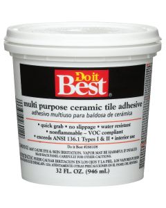 Do it Best Off-White Multi Purpose Ceramic Tile Adhesive (Quart)