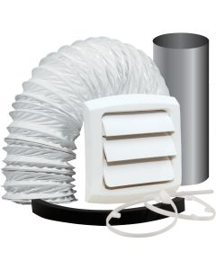 Dundas Jafine 3 In. to 4 In. Exhaust Bath Fan Vent Kit (5-Piece)