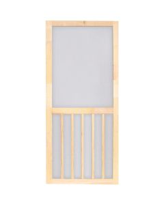 Screen Tight 5-Bar 36 In. W x 80 In. H x 1 In. Thick Natural Wood Screen Door Screen