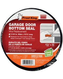 Frost King 2-3/4 In. x 10 Ft. Black Vinyl Bottom Garage Door Seal