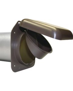 No-Pest 4 In. Brown Plastic Low Profile Dryer Vent Hood