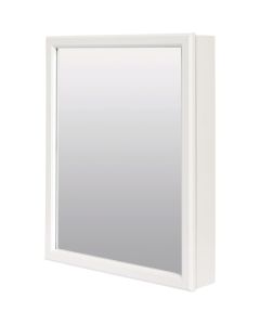 Zenith Zenna Home White 20 In. W. x 25 In. H. x 4.5 In. D. Single Mirror Surface Mount Framed Medicine Cabinet