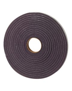 M-D 3/8" W x 3/16" T x 17' L Gray Foam Open Cell Weatherstrip Tape