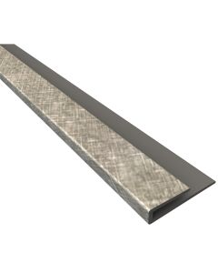 Fasade 18 In. Thermoplastic J-Edge Backsplash Trim, Cross Hatch Silver